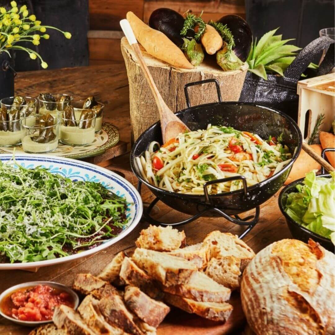 Salad Bar & Breads at an event’s catering